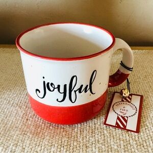 Christmas coffee mug cup tea holidays winter kitchen home decor joyful gratitude
